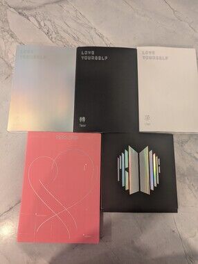 BTS 5 Kpop Albums Photo Cards Posters All Items Included LY Proof Persona